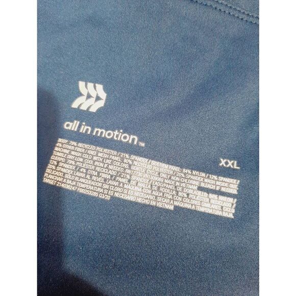 All in motion blue plus sz XXL athletic yoga leggings - Picture 4 of 4